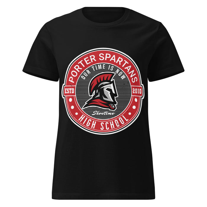 Porter High School Spartans Women's Black SoftStyle T-shirt 224