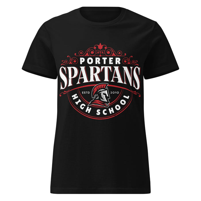 Porter High School Spartans Women's Black SoftStyle T-shirt 211