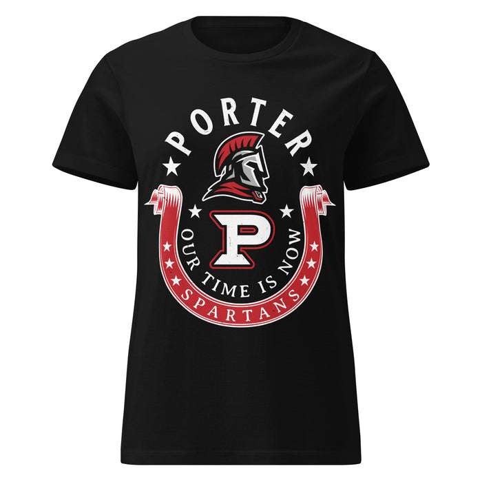 Porter High School Spartans Women's Black SoftStyle T-shirt 229