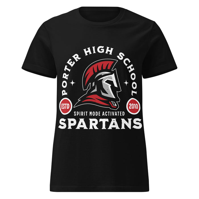 Porter High School Spartans Women's Black SoftStyle T-shirt 208
