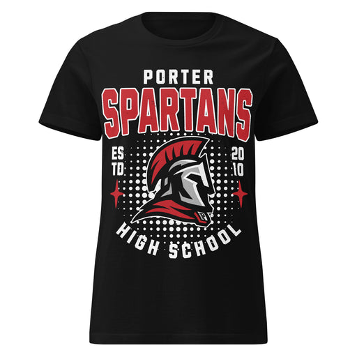 Porter High School Spartans Women's Black SoftStyle T-shirt 204