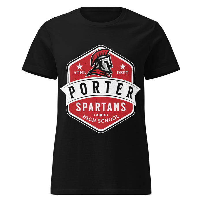 Porter High School Spartans Women's Black SoftStyle T-shirt 209
