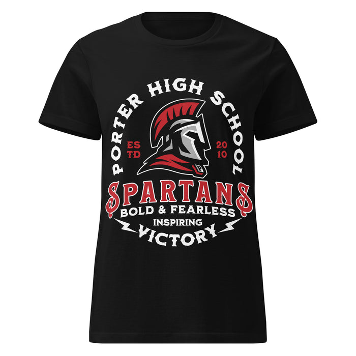 Porter High School Spartans Women's Black SoftStyle T-shirt 206