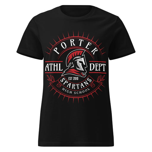 Porter High School Spartans Women's Black SoftStyle T-shirt 201