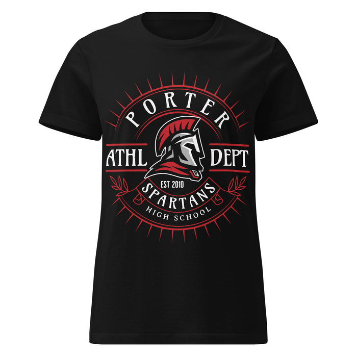 Porter High School Spartans Women's Black SoftStyle T-shirt 201