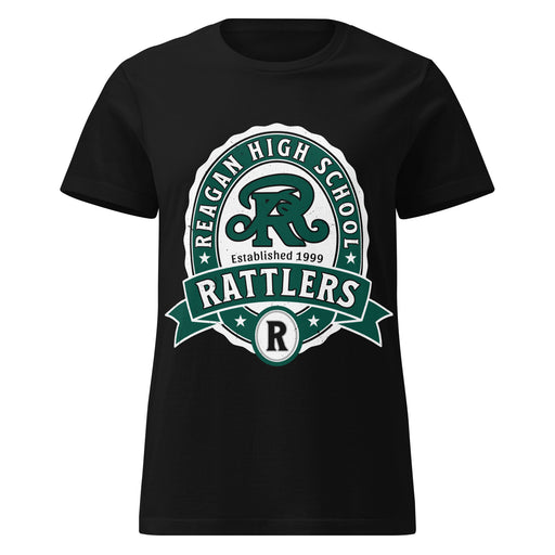 Reagan High School Rattlers Women's Black SoftStyle T-shirt 212