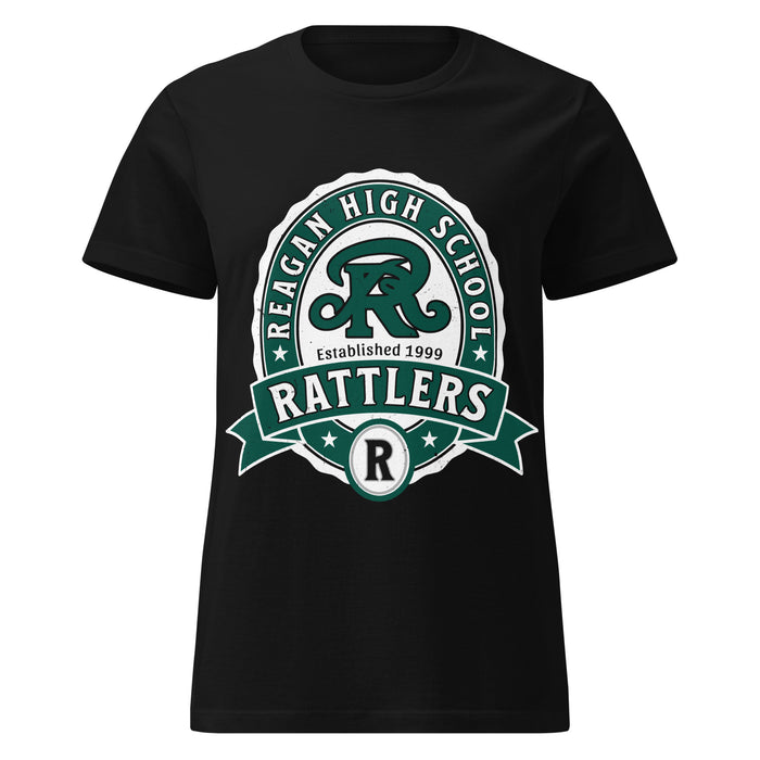 Reagan High School Rattlers Women's Black SoftStyle T-shirt 212