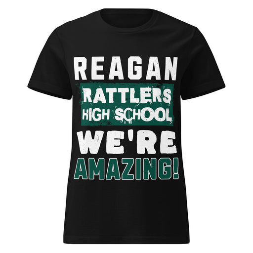 Reagan High School Rattlers Women's Black SoftStyle T-shirt 231