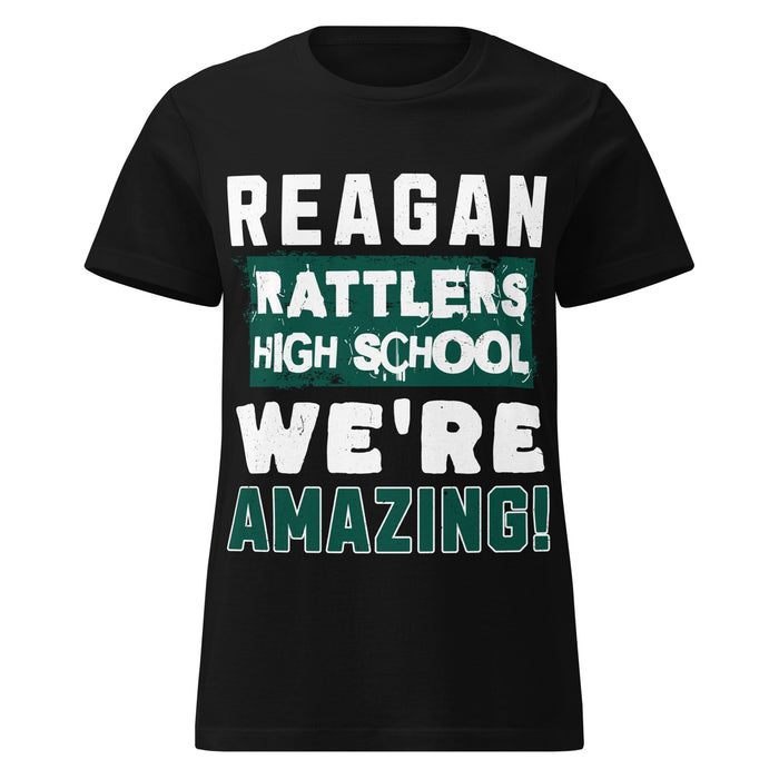Reagan High School Rattlers Women's Black SoftStyle T-shirt 231