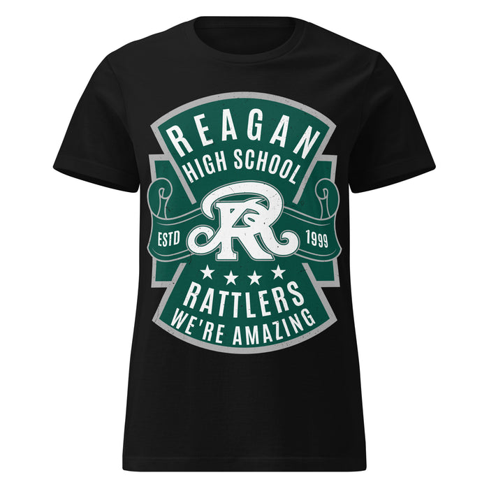 Reagan High School Rattlers Women's Black SoftStyle T-shirt 207