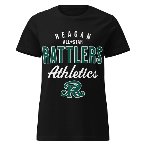 Reagan High School Rattlers Women's Black SoftStyle T-shirt 034