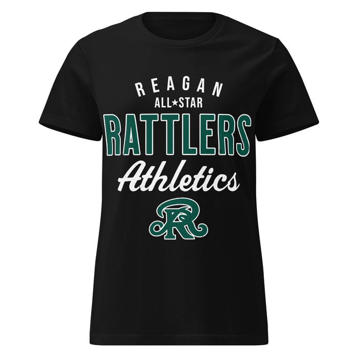 Reagan High School Rattlers Women's Black SoftStyle T-shirt 034