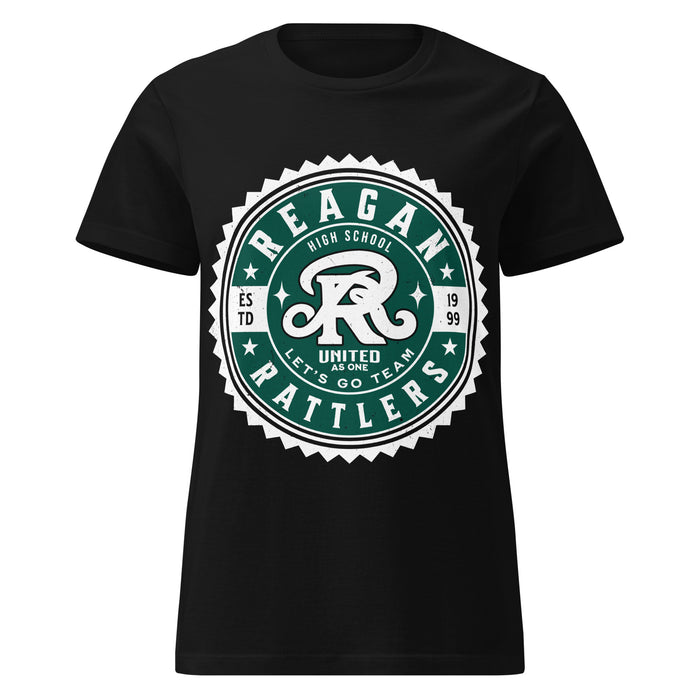 Reagan High School Rattlers Women's Black SoftStyle T-shirt 203
