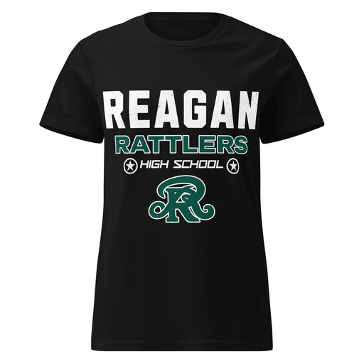 Reagan High School Rattlers Women's Black SoftStyle T-shirt 003