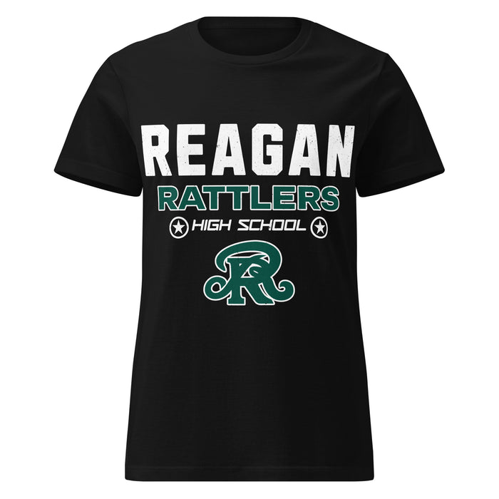 Reagan High School Rattlers Women's Black SoftStyle T-shirt 003