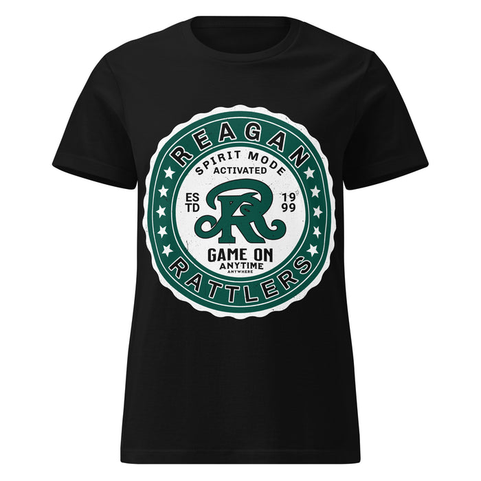 Reagan High School Rattlers Women's Black SoftStyle T-shirt 216