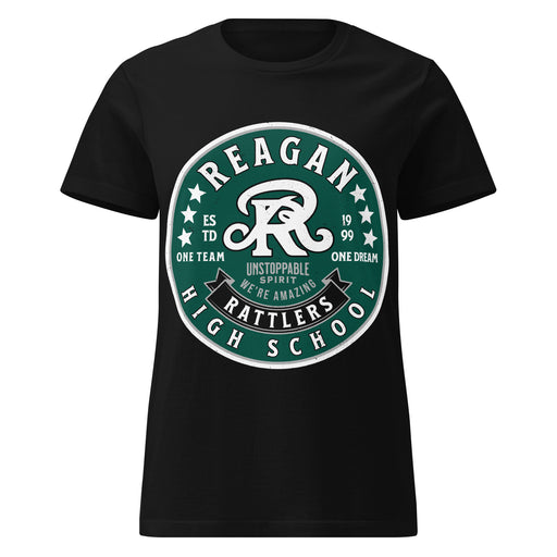 Reagan High School Rattlers Women's Black SoftStyle T-shirt 215
