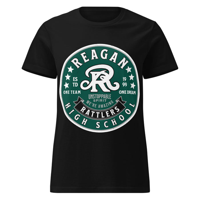Reagan High School Rattlers Women's Black SoftStyle T-shirt 215