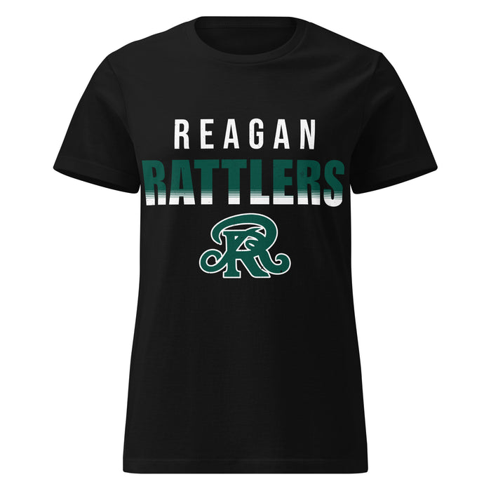 Reagan High School Rattlers Women's Black SoftStyle T-shirt 024