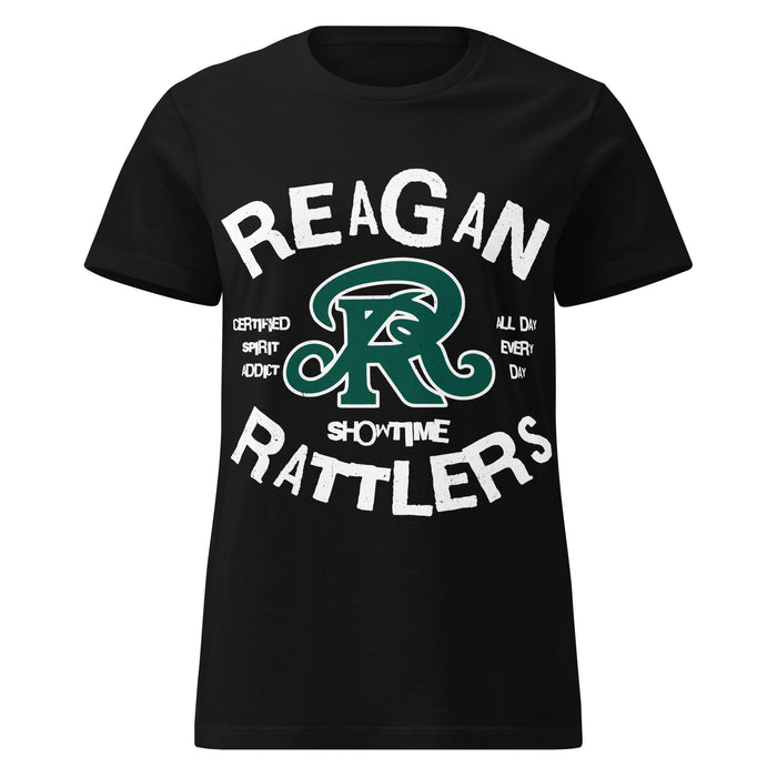Reagan High School Rattlers Women's Black SoftStyle T-shirt 228
