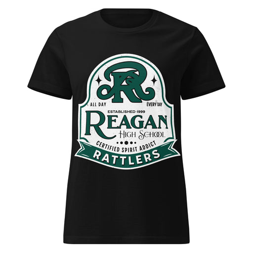 Reagan High School Rattlers Women's Black SoftStyle T-shirt 219