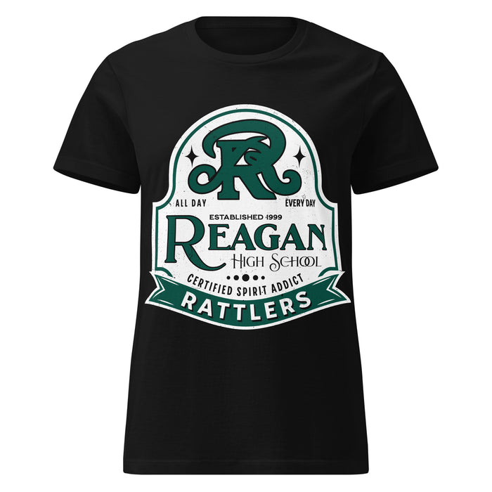 Reagan High School Rattlers Women's Black SoftStyle T-shirt 219