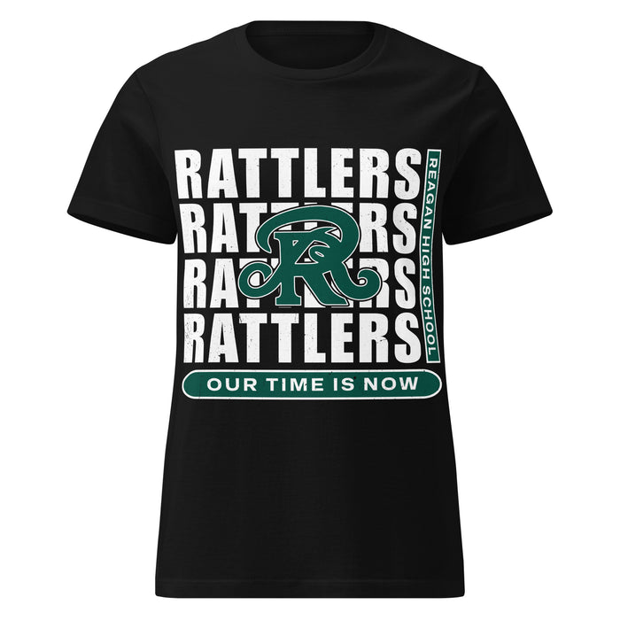 Reagan High School Rattlers Women's Black SoftStyle T-shirt 235