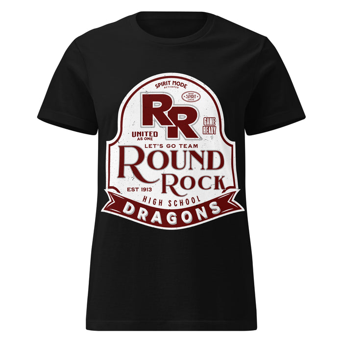 Round Rock High School Dragons Women's Black SoftStyle T-shirt 219