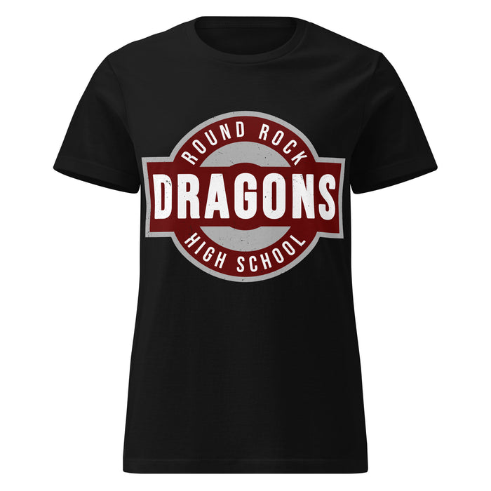 Round Rock High School Dragons Women's Black SoftStyle T-shirt 011