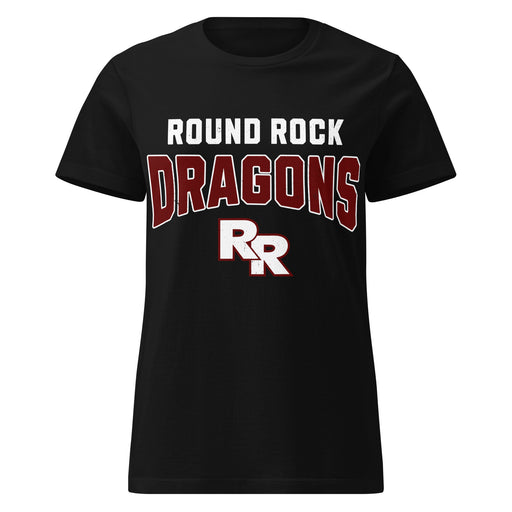 Round Rock High School Dragons Women's Black SoftStyle T-shirt 234