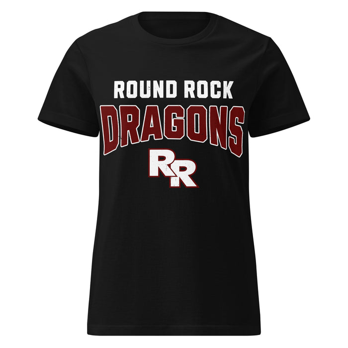 Round Rock High School Dragons Women's Black SoftStyle T-shirt 234