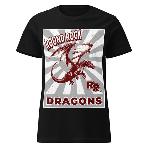Round Rock High School Dragons Women's Black SoftStyle T-shirt 226