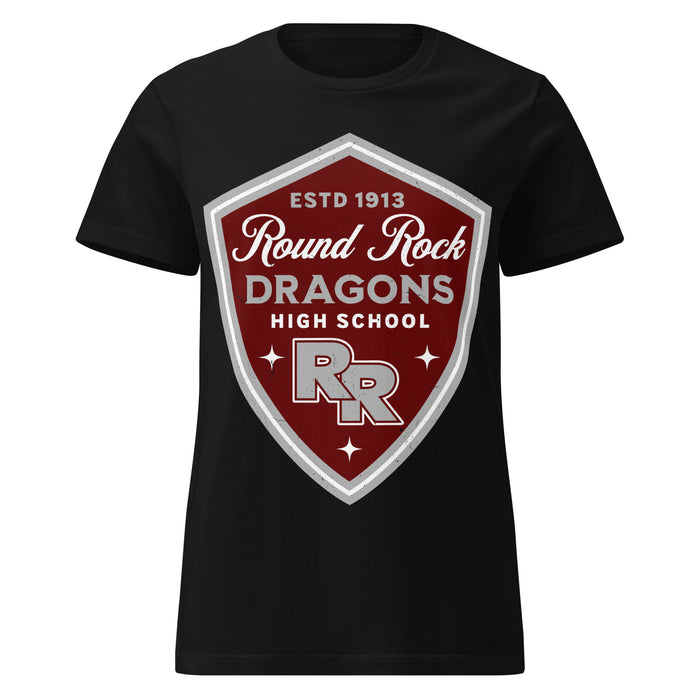 Round Rock High School Dragons Women's Black SoftStyle T-shirt 225