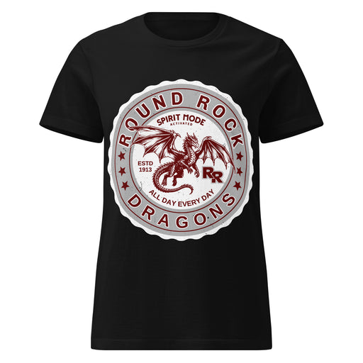 Round Rock High School Dragons Women's Black SoftStyle T-shirt 216