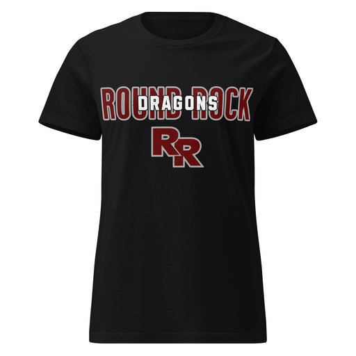 Round Rock High School Dragons Women's Black SoftStyle T-shirt 227