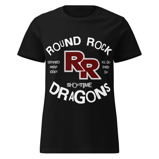 Round Rock High School Dragons Women's Black SoftStyle T-shirt 228