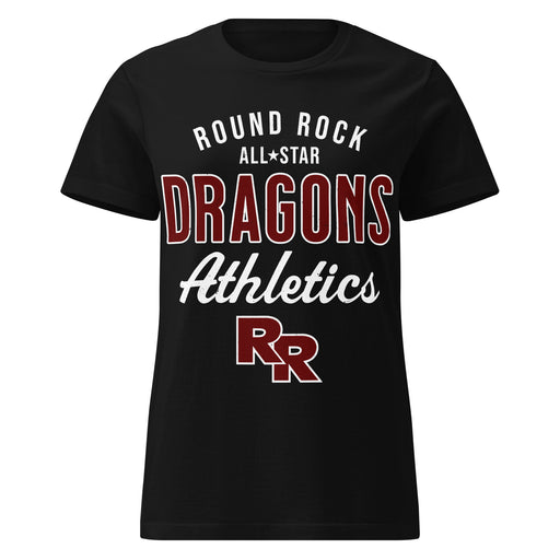 Round Rock High School Dragons Women's Black SoftStyle T-shirt 034