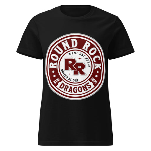 Round Rock High School Dragons Women's Black SoftStyle T-shirt 220