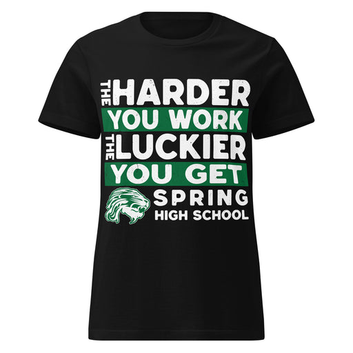 Spring High School Lions Women's Black SoftStyle T-shirt 238