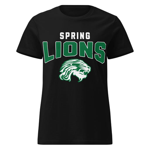 Spring High School Lions Women's Black SoftStyle T-shirt 234