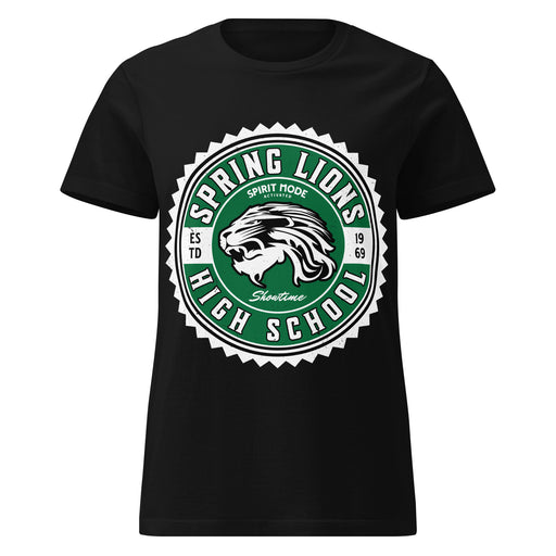 Spring High School Lions Women's Black SoftStyle T-shirt 203