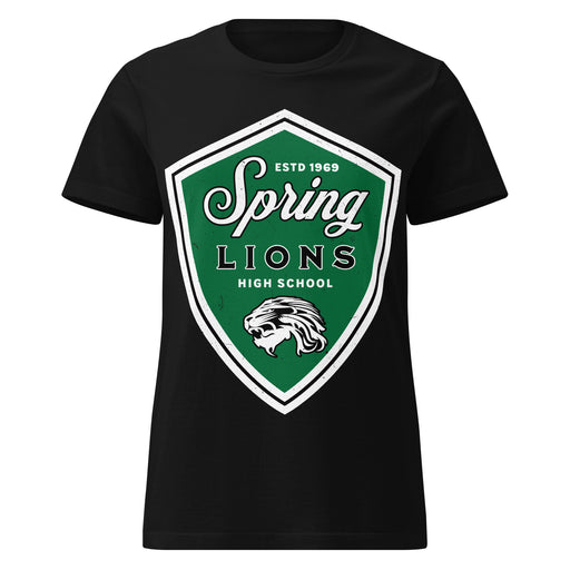 Spring High School Lions Women's Black SoftStyle T-shirt 225
