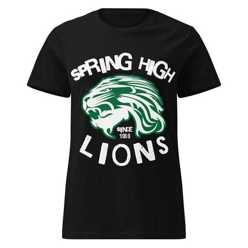 Spring High School Lions Women's Black SoftStyle T-shirt 228