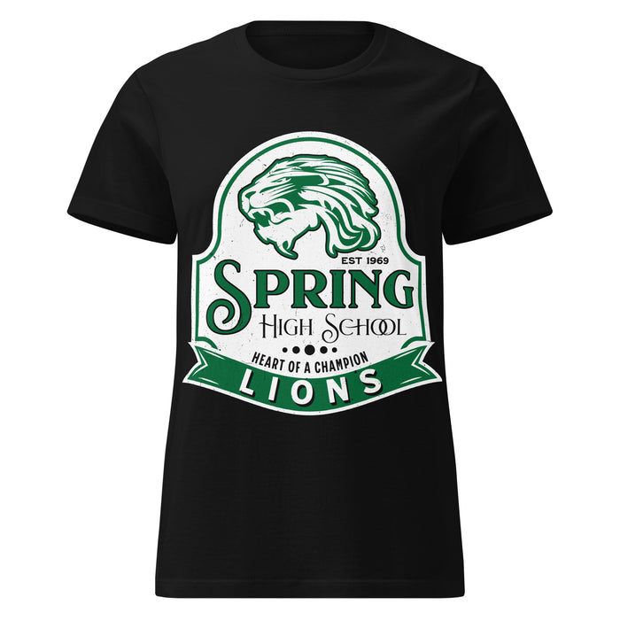 Spring High School Lions Women's Black SoftStyle T-shirt 219