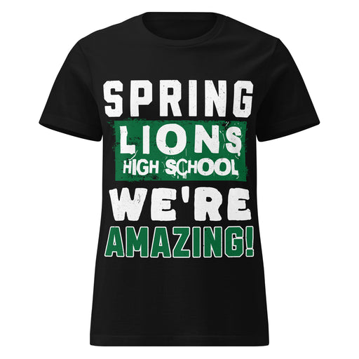 Spring High School Lions Women's Black SoftStyle T-shirt 231