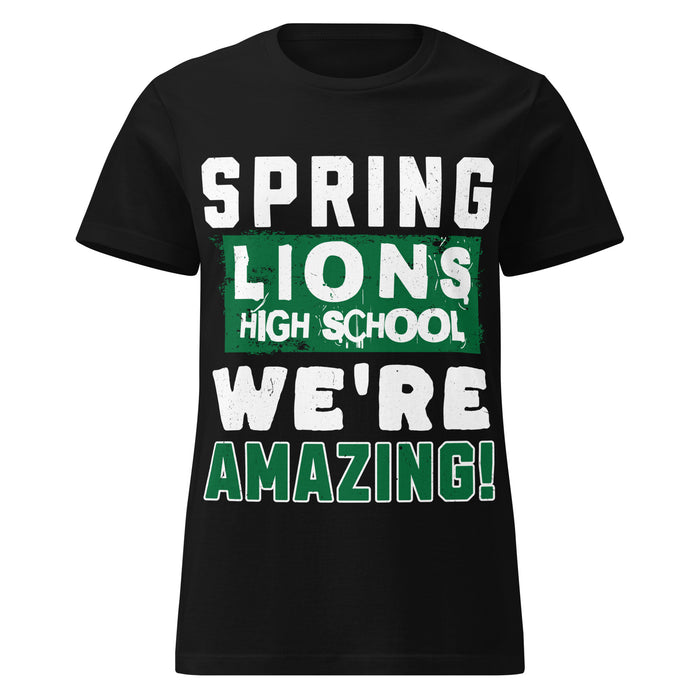 Spring High School Lions Women's Black SoftStyle T-shirt 231