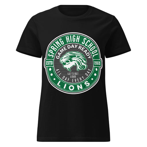 Spring High School Lions Women's Black SoftStyle T-shirt 224