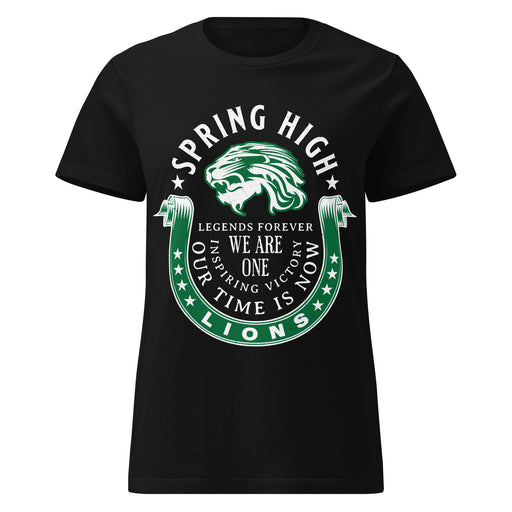Spring High School Lions Women's Black SoftStyle T-shirt 229