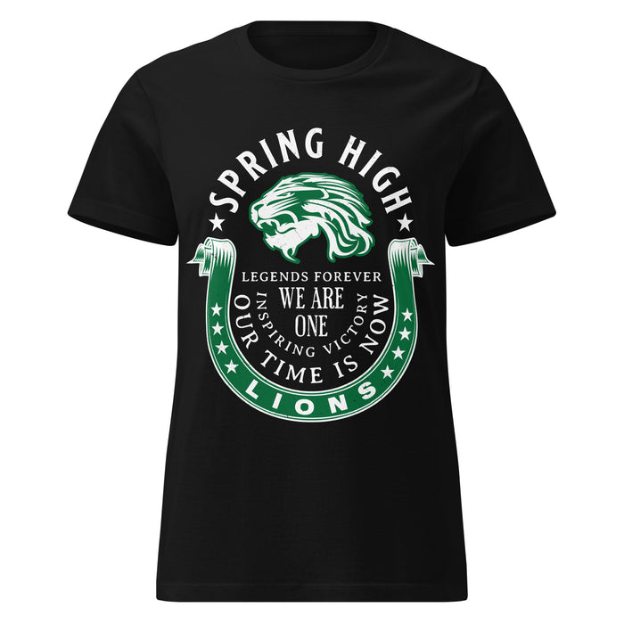 Spring High School Lions Women's Black SoftStyle T-shirt 229