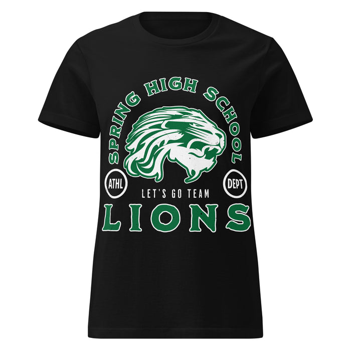 Spring High School Lions Women's Black SoftStyle T-shirt 208